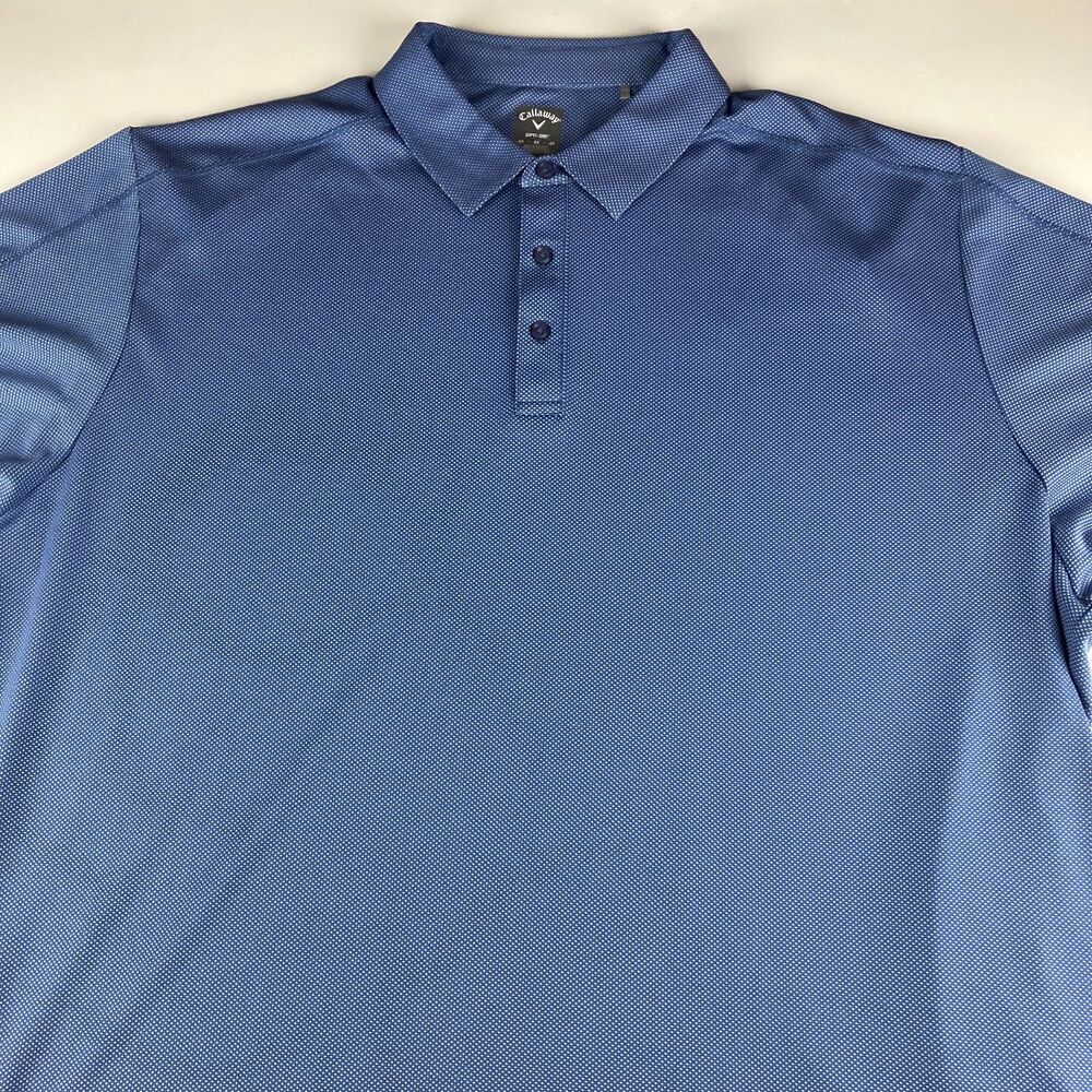 Callaway Opti-Dri Swing Tech Polo Mens 4XL Blue Dotted Golf Big Tall
